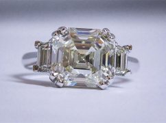 5 Carat Asccher Cut Diamond Ring